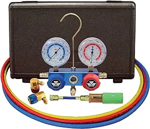 Mastercool 134A Aluminum Manifold Gauge Set with 60" Hoses and Standard Couplers