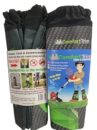 ComfortTrim Green Carbon Fiber Print Leg Guards - Ultimate Protection, Comfort, and Cooling for String Trimming, Landscaping, and Lawn Care Professionals - Protects from Debris, and Enhances Safety