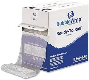 Quality Park Sealed Air Bubble Wrap in a Ready to Roll Dispenser Carton, 12 Inches x 100 feet (SEL10600)