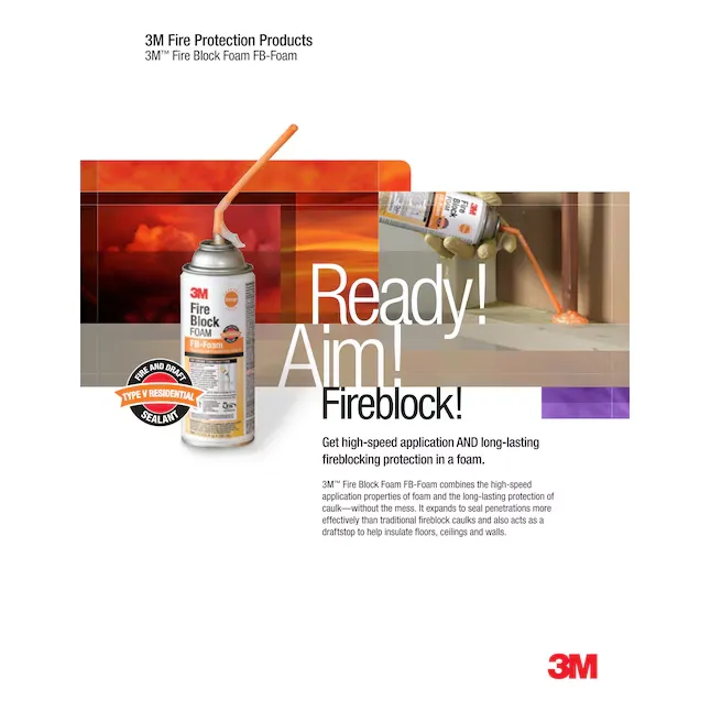 3M FB-FOAM Fire Block Foam Orange 12 fl oz