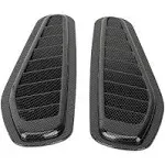 Air Flow Intake Cover 2pcs Carbon Fiber Car Air Flow Intake Decorative Scoop ...