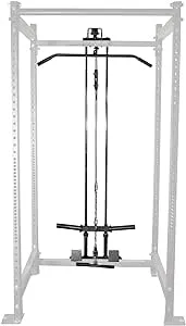 Titan Fitness Plate Loaded LAT Tower Tall Rack Attachment Compatible with X-2, X-3, and T-3 Series Power Racks