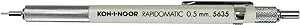 Koh-I-Noor Rapidomatic Mechanical Pencil, .5mm Lead, White, 1 Each (5635)