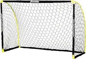 Franklin Sports Portable Soccer Goal - Kids Backyard Soccer Net - 6 x 4 Foot - All-Weather, Durable, Easy Storage - Blackhawk Goal