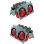 Grote® 51032 - Driver Side 4&quot; Red Screw Mount Combination Tail Lights with Side Marker Light