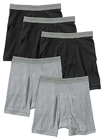 Hanes Men's FreshIQ ComfortSoft Waistband Boxer Brief, XL - 5 pack