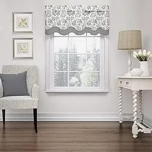 Waverly Charmed Life Wave Window Valance - Onyx