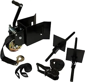 Muddy Hunting Ladderstand Tree Stand Installation Hoist Kit with 25 Foot Heavy Duty Winch Strap, Solid Steel Winch, and Pully System