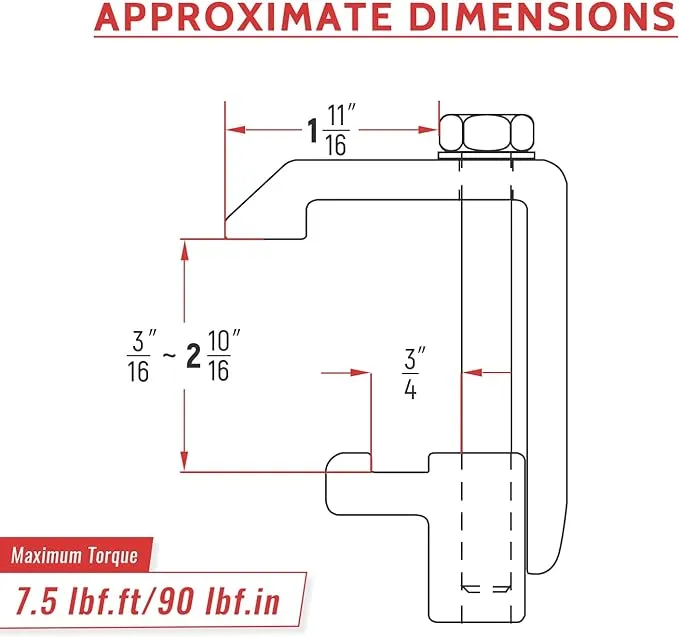 AA-Racks P-AC-04N Utility Track System Mounting Clamp