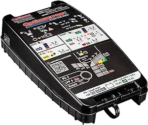 Tecmate OptiMate PRO-1 DUO 11-Step 12V/12.8V High Performance Battery Saving Charger, Tester, and Maintainer, Black