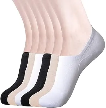 DIBAOLONG Womens No Show Socks Non Slip Flat Boat Line Low Cut Socks (6-12 Packs)