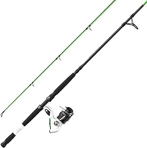 Zebco Bite Alert Spinning Reel and Fishing Rod 2-Piece Combo, Extended EVA Handle, Instant Anti-Reverse Clutch, Size 60 Reel,