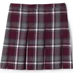 Lands' End School Uniform Girls Plaid Box Pleat Skirt Top of The Knee