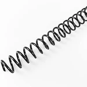 Binditek 100 Pack Plastic Spiral Binding Coils, 10mm(3/8"), 75 Sheet Capacity, 4:1 Pitch, Black Binding Spirals, for Students and Coworkers