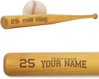 Personalized Team and Player Name Mini Baseball Bat | Engraved Baseball Bats by ChalkTalk Sports