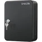 Uniclife 48 Key Cabinet Steel Security Key Organizer Lock Box Black Wall Mount L63RBGP