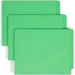 Smead End Tab File Folder, Shelf-Master Reinforced Straight-Cut Tab, Letter Size, Green, 100 per Box (25110)