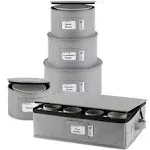 Hard Shell China Storage Containers 5-Piece Set Moving Boxes for Dinnerware, ...