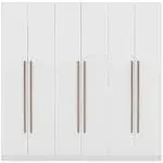 Manhattan Comfort White Gramercy Wardrobe Armoire Closet