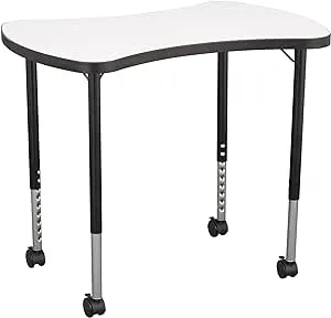 Structure Series Bow-Tie Dry-Erase Whiteboard Activity Table with Casters Learniture