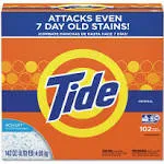 Tide Powder Laundry Detergent, Original Scent, 143 oz Box, 2/Carton