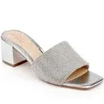 Jewel Badgley Mischka Harlyn Women's Sandals Silver Textile : 9.5 M