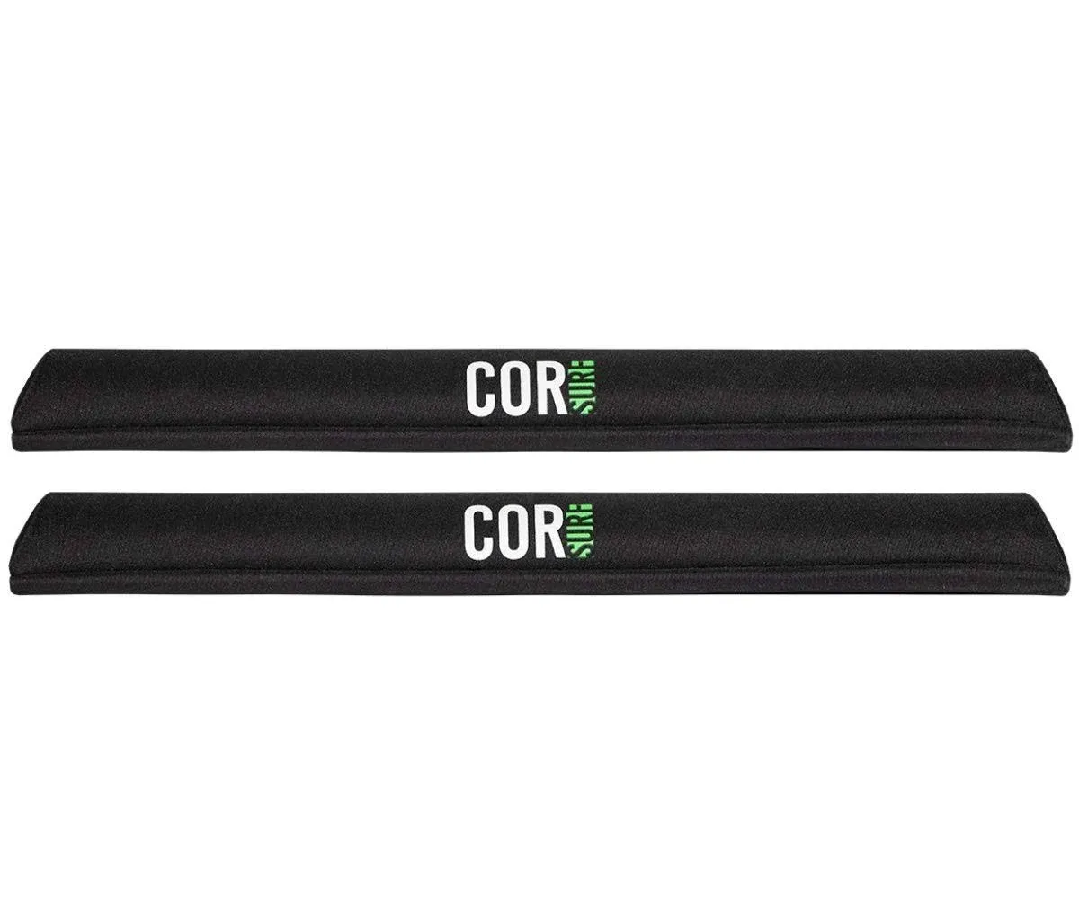 Cor Surf Aero Car Roof Rack Pads for Surfboard, Kayak, SUP, Snowboard, Paddleboard and Canoe for Large Aero Bars (Black, 28" Narrow)