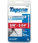 Tapcon - 28371 - 1-3/4 in. L Star Flat Head Concrete Screws - 75/Pack