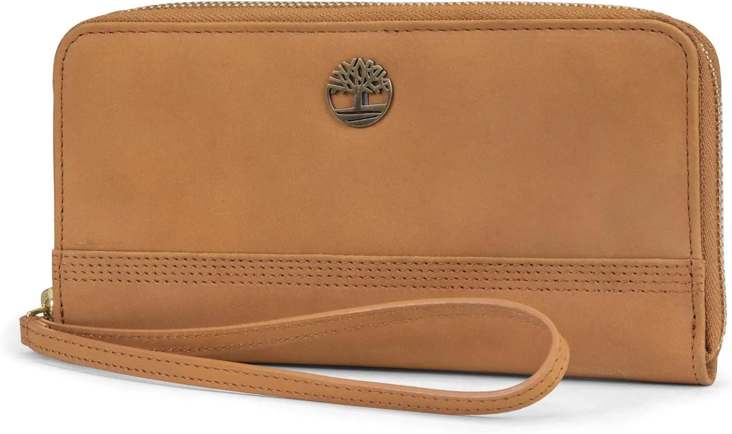 Timberland Women's Leather RFID Zip Around Wallet Clutch with Wristlet Strap