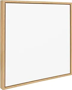 Kate and Laurel Sylvie Blank Framed Canvas Wall Art, 30x30 Natural, Modern Empty Canvas for Paint-Your-Own Art, Premium Canvas Already Framed