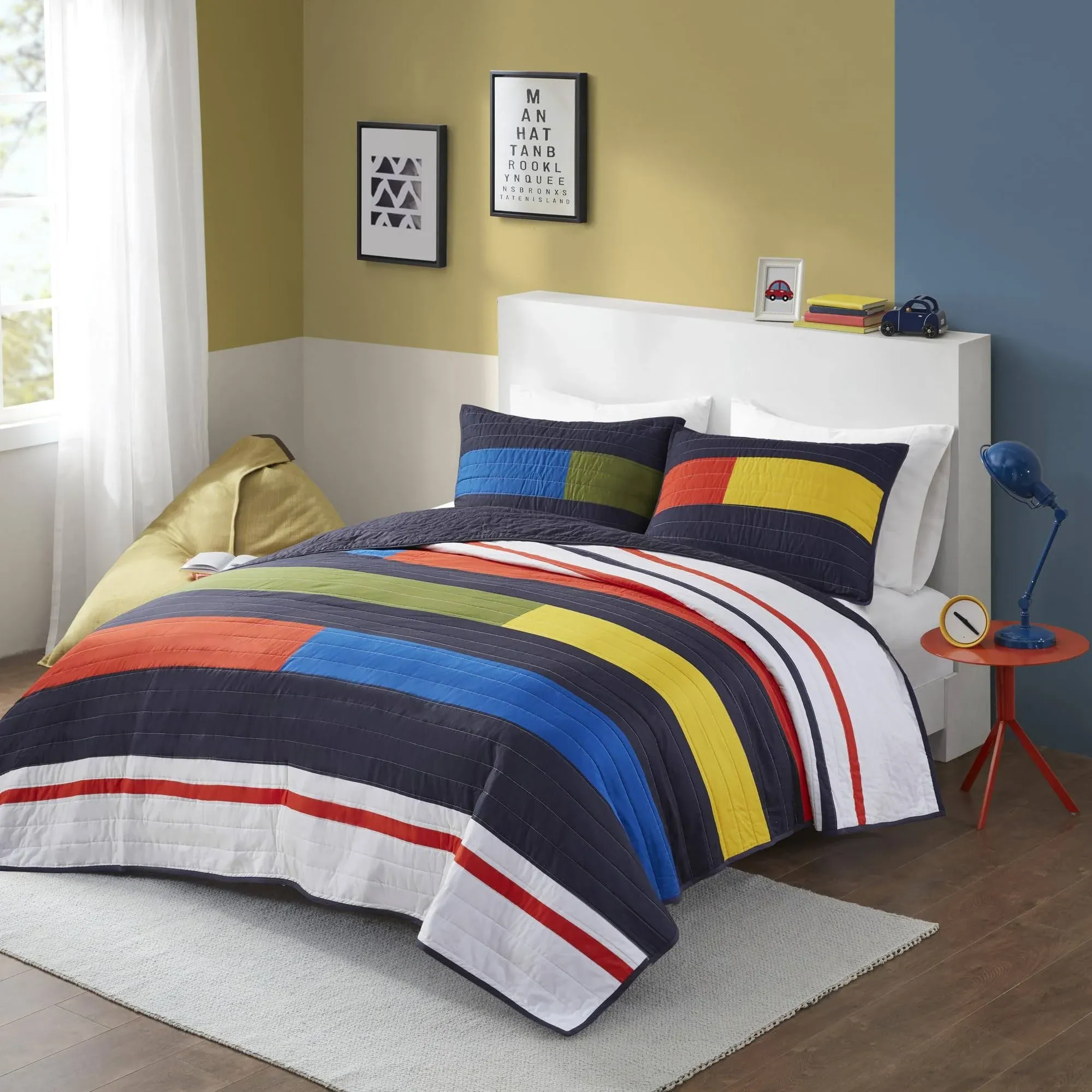 Urban Habitat Kids Morris Stripe Printed Quilt Set, Twin