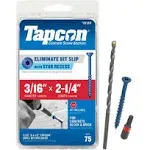 Tapcon - 28371 - 1-3/4 in. L Star Flat Head Concrete Screws - 75/Pack