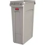 Beige Slim Jim Container with Venting Channels - 23 gal.