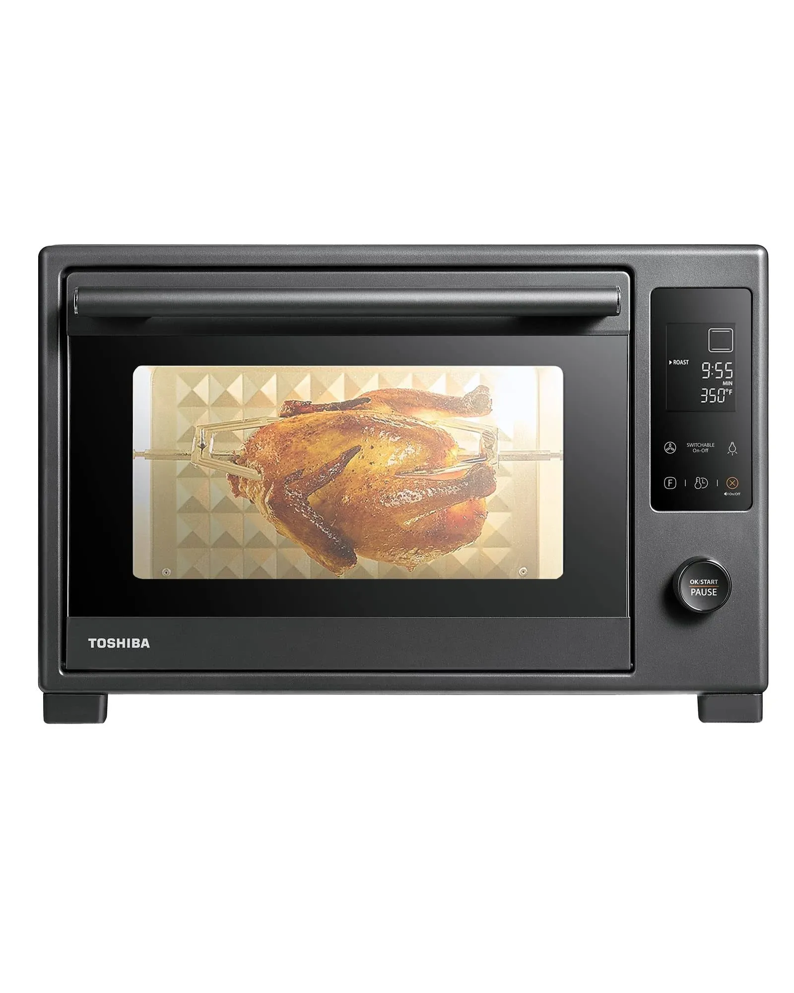 Toshiba Hot Air Convection Toaster Oven Extra Large 34qt 9 in 1 Cooking Function