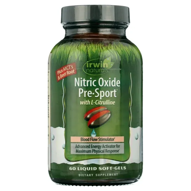 Irwin Naturals, Nitric Oxide Pre-Sport with L-Citrulline, 60 Liquid Soft-Gels