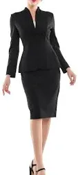 Marycraft Women's Formal Office Business Work Jacket Skirt Suit Set