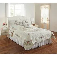 BrylaneHome Ava Oversized Embroidered Cotton Quilt