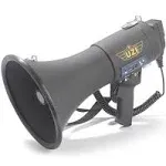 UZI High Power Loud Big Megaphone 50W, Real Siren, Bullhorn, Rechargeable Batter