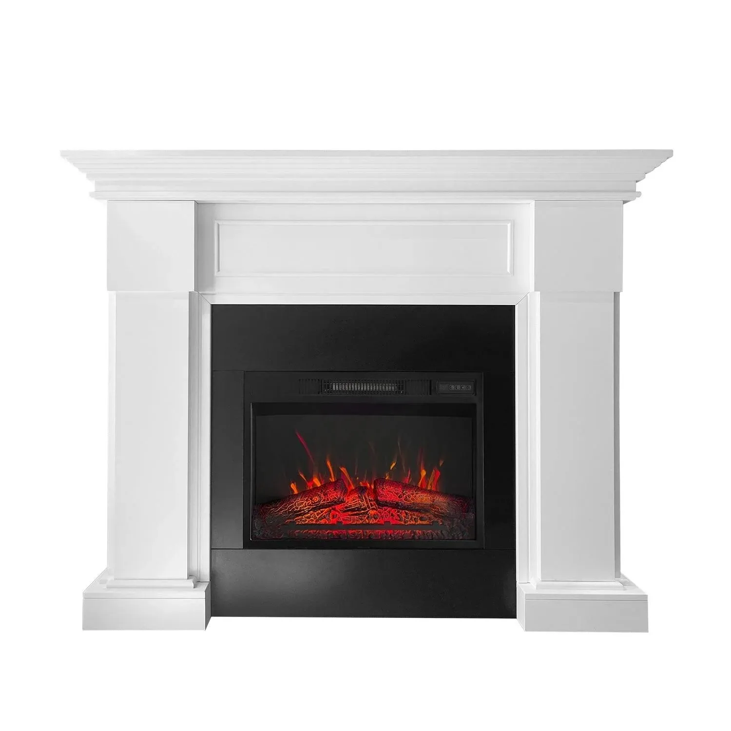 Cofree 11.81 x 38.39 Inches Wood Living Room Fireplace Mantle, Size: 48, White