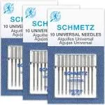 Schmetz Universal Sewing Machine Needles - Size 80/12-3 Cards - 30 Needles