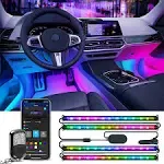 Govee Interior RGBIC Car Lights with Smart App Control, Music Sync Mode, DIY ...