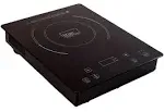 True Induction TI-1B Single Burner Counter Inset Energy Efficient Induction Cooktop, Black