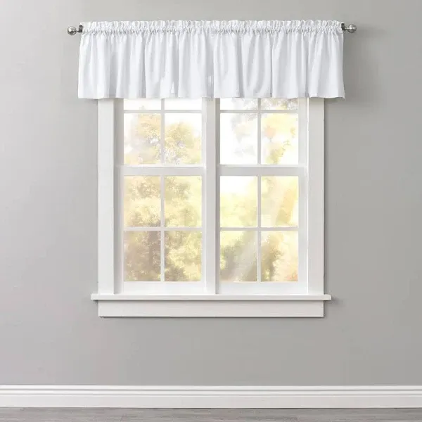 BrylaneHome Poly Cotton Canvas Rod-Pocket Valance