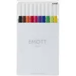 Emott Fineliner Pen Set #1, 10-Colors, Assorted No.1 Set of 10 Colors