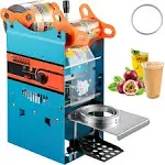 VEVOR Manual Tea Cup Sealer Machine, 300-500 Cup/h Manual Boba Tea Sealer Machine, Blue Boba Tea Sealing Machine, 90/95mm Cup Diameter Cup Sealing Mac