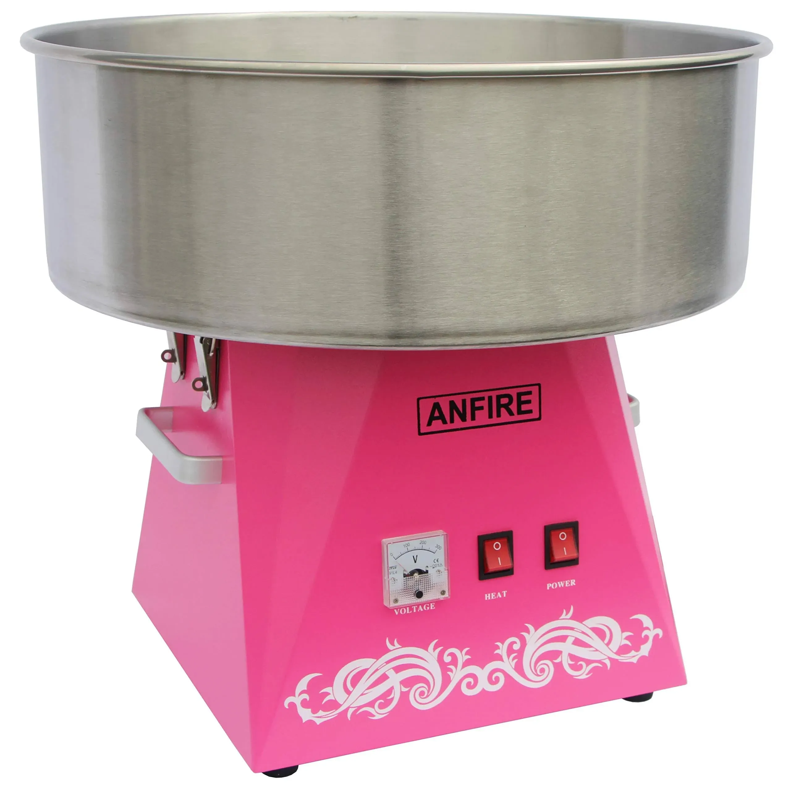 Commercial Electric Cotton Candy Machine Pink Candy Floss Maker for Kits or P...