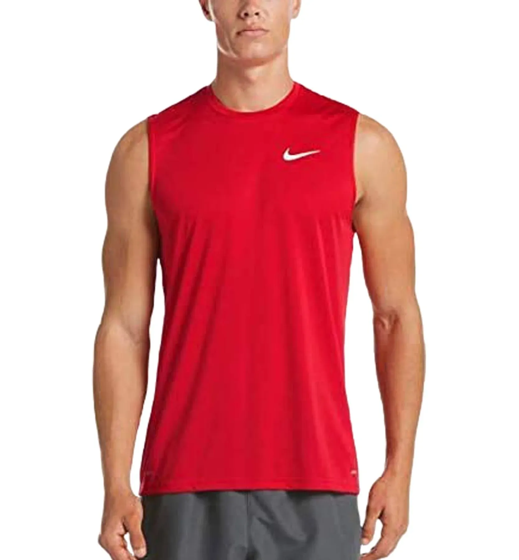 Nike Men's Essential Sleeveless Hydroguard, Red, Size: Medium