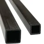 (4) KARBXON – PULTRUDED SQUARE CARBON FIBER TUBE - Black - 8mm X 8mm x 100