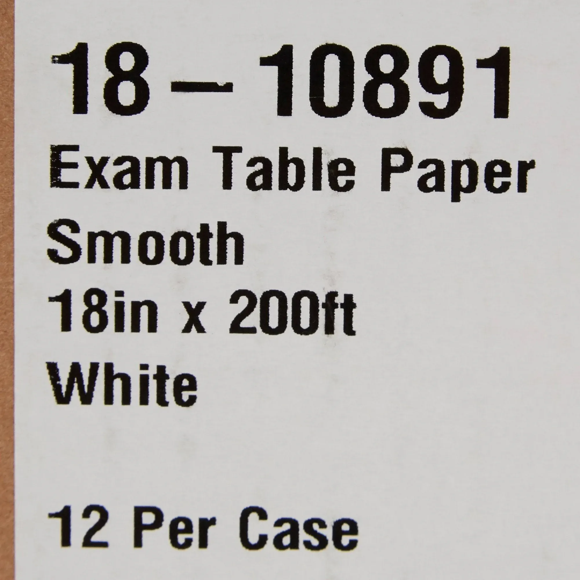 McKesson Smooth Table Paper White, 18 inch x 200 Feet - 12/Case