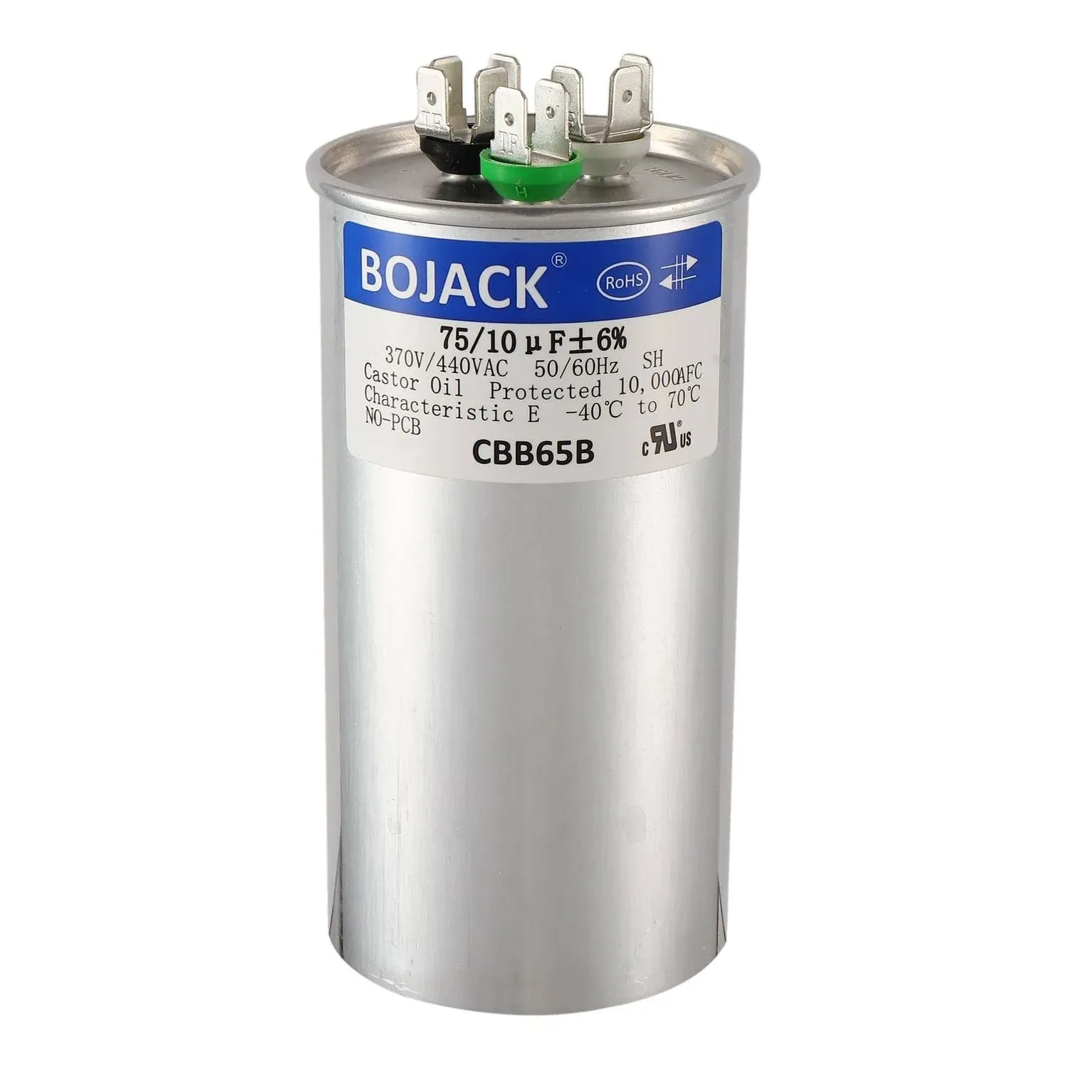 70+10 Uf 70/10 MFD ±6% 370V/440 VAC CBB65 Dual Run Circular Start Capacitor for 